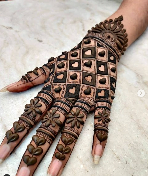 Back hand mehndi design