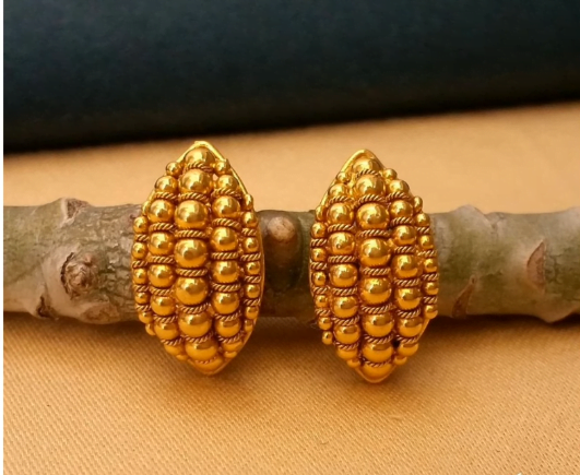 gold stud earrings designs for dailywear
