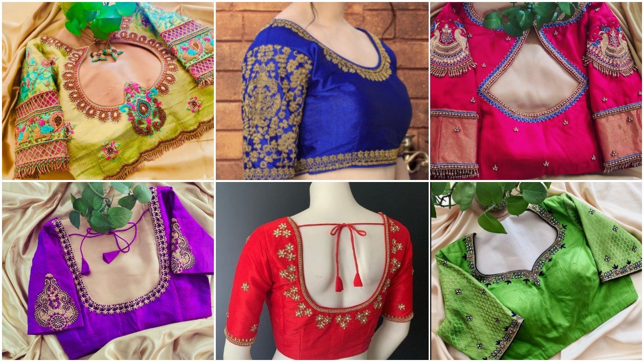 Aari work blouse design – Simple Craft Idea