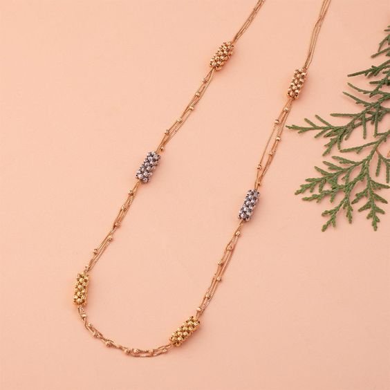 long gold necklace designs