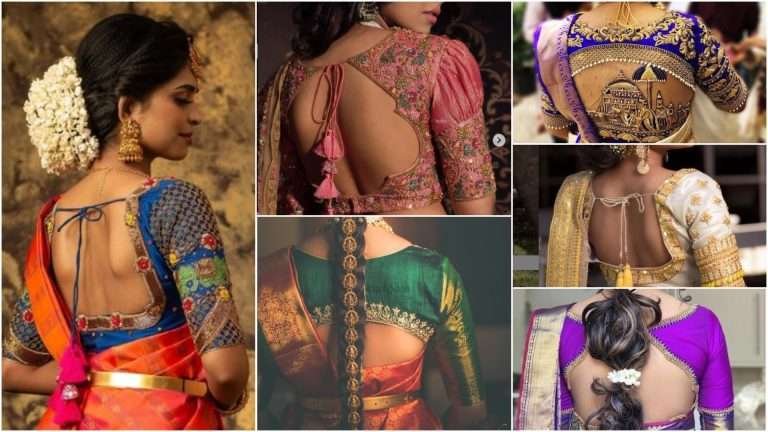 Stunning blouse back neck design