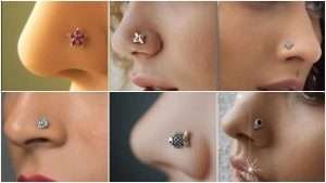 Traditional gold nose pin stud design