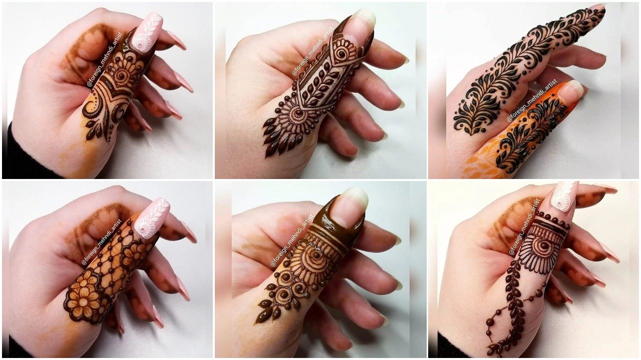 Beautiful finger mehndi designs