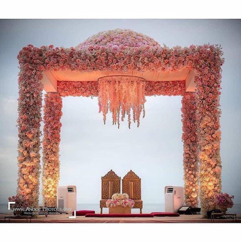 Best Indian wedding reception stage decoration
