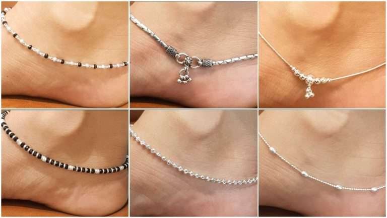 Daily wear silver anklet payal designs