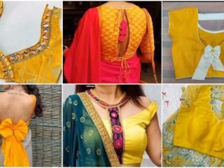Yellow blouse designs new model