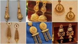 New stylish gold earring designs for girls