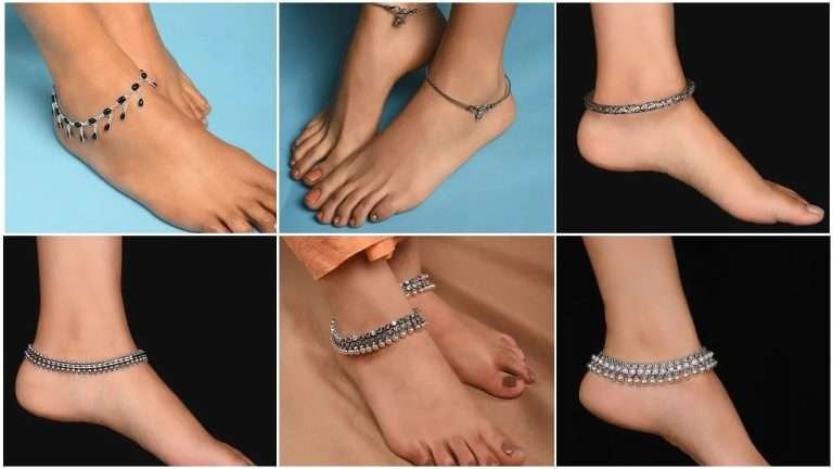 15 Latest designs of silver anklets for women and girls