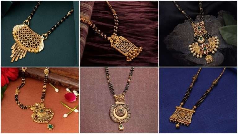 Modern gold mangalsutra design for women