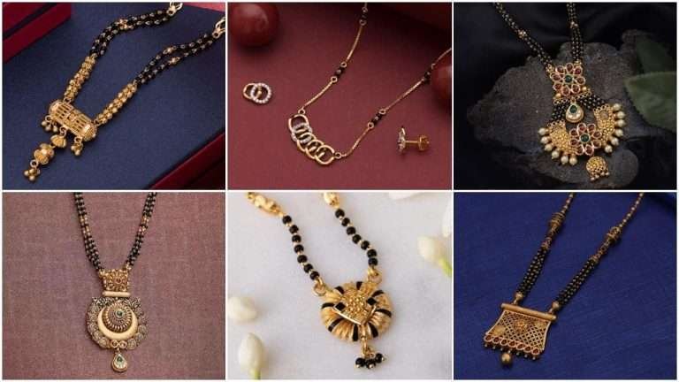 Modern gold mangalsutra design for women