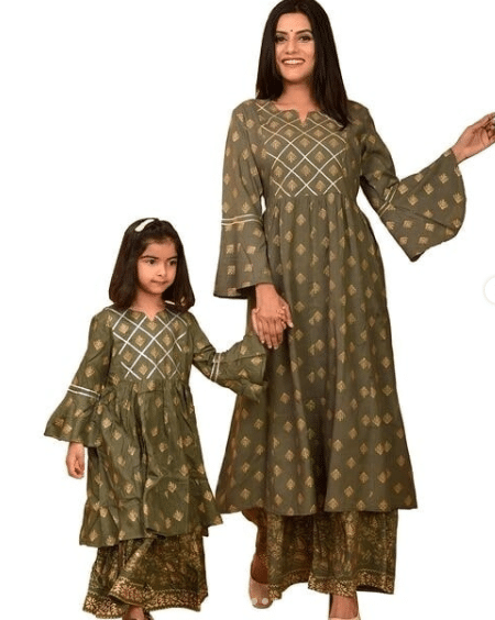 Mother-daughter matching dress ideas - Simple Craft Idea