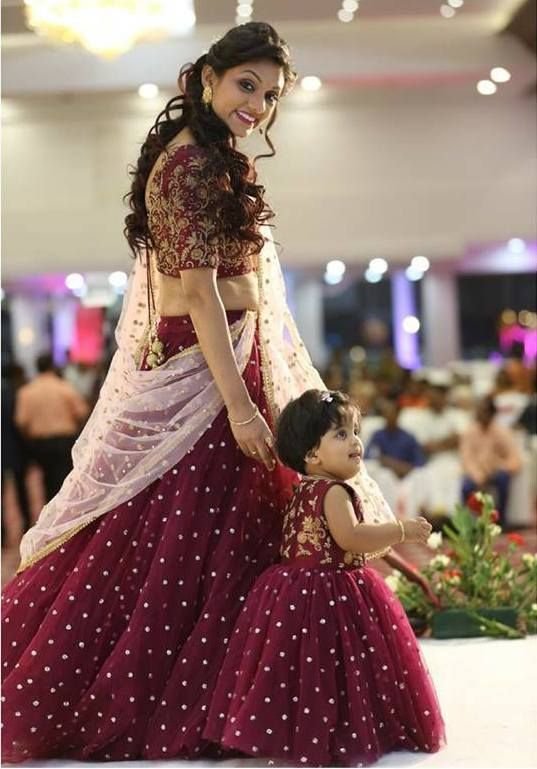 Mother daughter matching dress