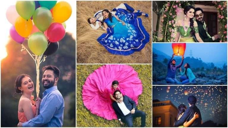 Trending and easy prop ideas for pre-wedding shoot