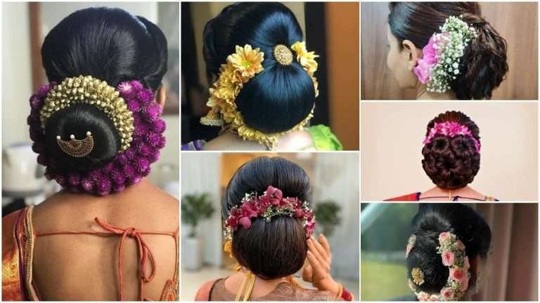 Different style bridal buns