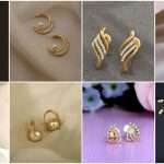 Simple gold earring design
