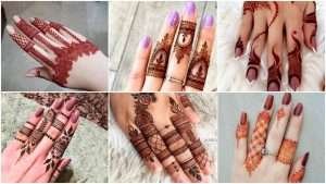 Simple finger mehndi design