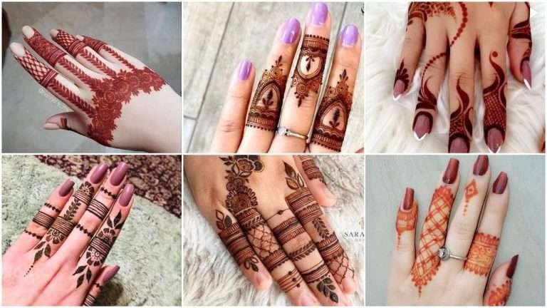 Simple finger mehndi design
