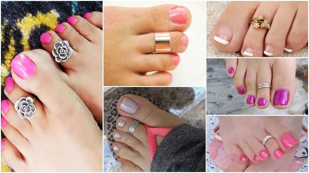 Latest beautiful and traditional silver toe ring design collection – Simple  Craft Ideas