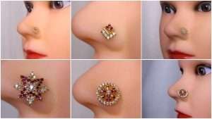Latest stone nose pin designs for girls