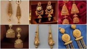 New stylish gold earring designs for girls