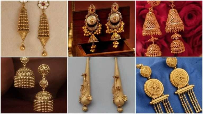 New stylish gold earring designs for girls