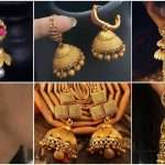 Beautiful gold jhumka earring designs