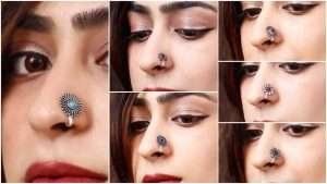 Different types of nose pin designs for girls
