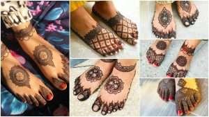 Elegant feet mehndi designs