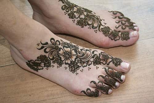 Foot mehndi designs