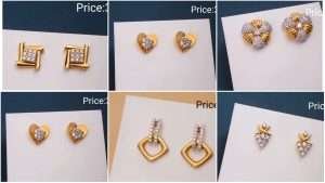 Gold daily wear earrings design collection