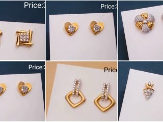 Gold daily wear earrings design collection