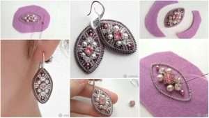 We embroidered earrings “Icicles”- step by step