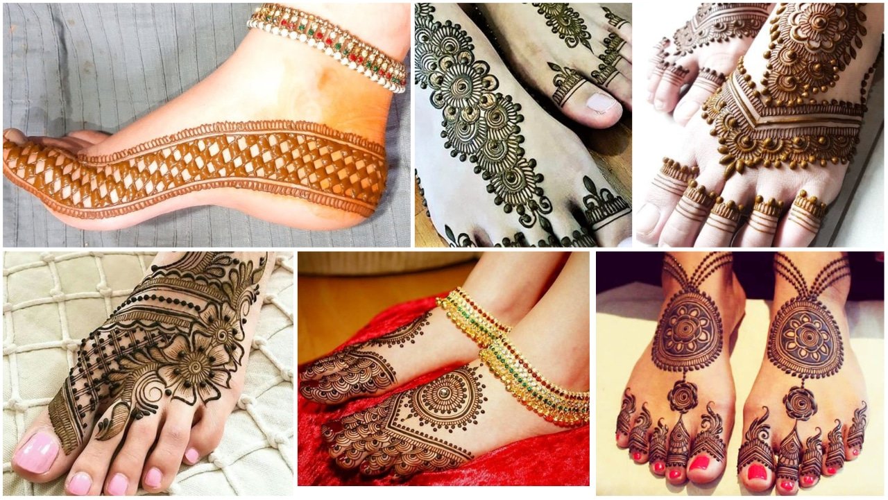 New and easy foot mehndi style