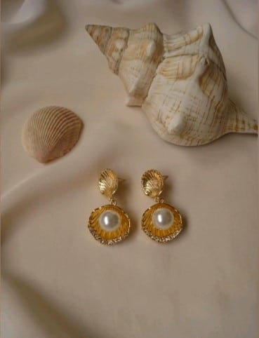 Gold With Pearl Earrings
