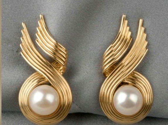 Gold With Pearl Earrings