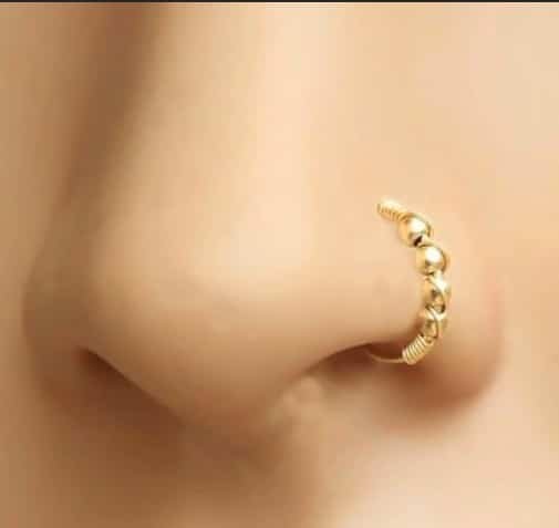 Latest gold nose pin design