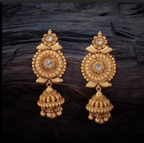 Gold Jhumka Earrings