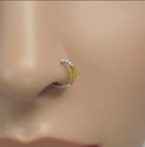 Latest gold nose pin design