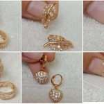 Simple light weight gold earring design