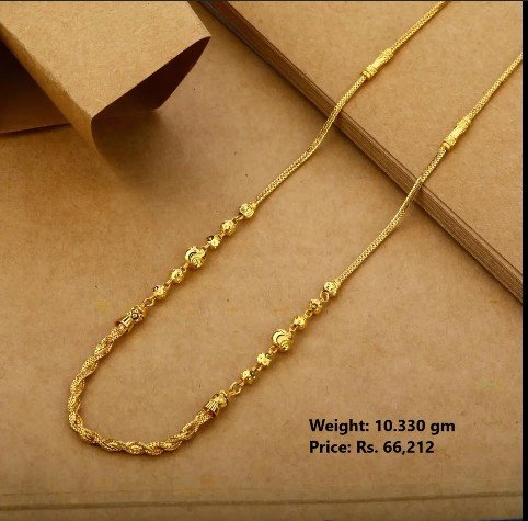 Daily wear lightweight gold chain designs