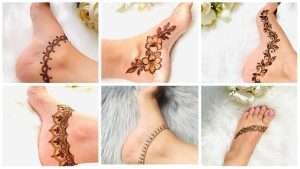 Elegant henna tattoo designs for feet