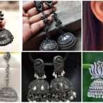 Stylish trendy silver jhumka design