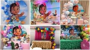Baby moana party decoration