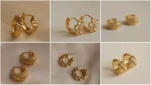 Gold hoop earrings designs