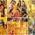 Haldi photoshoot bride