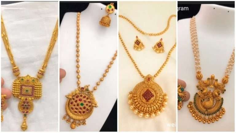 Gold necklace design with weight