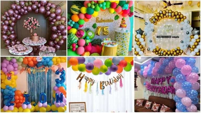 Birthday celebration balloon decoration