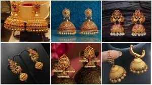 Antique gold jhumka design