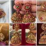 Traditional gold jhumka design