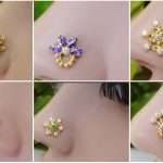 Latest gold nose pin design